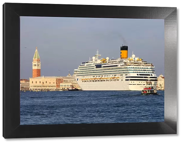 Cruis Ship is Passing Venice, Venice, Veneto, Italy