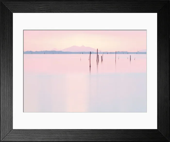 Framed Print : Sunset of the coast of the Isola di Pellestrina, Venice, Veneto, Italy