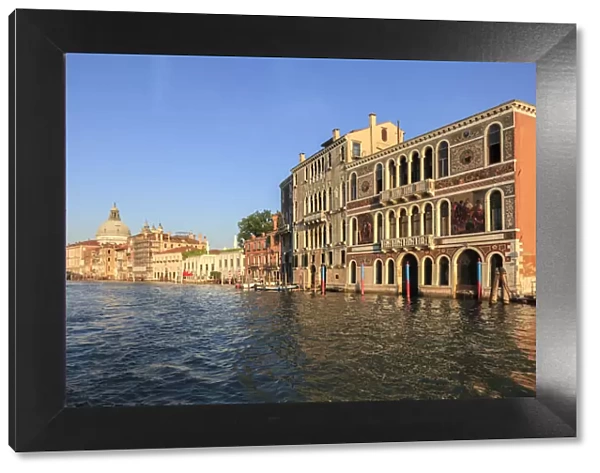 Grand Canal with Barbarigo and Santa Maria della Salute Church in the distance, Venice