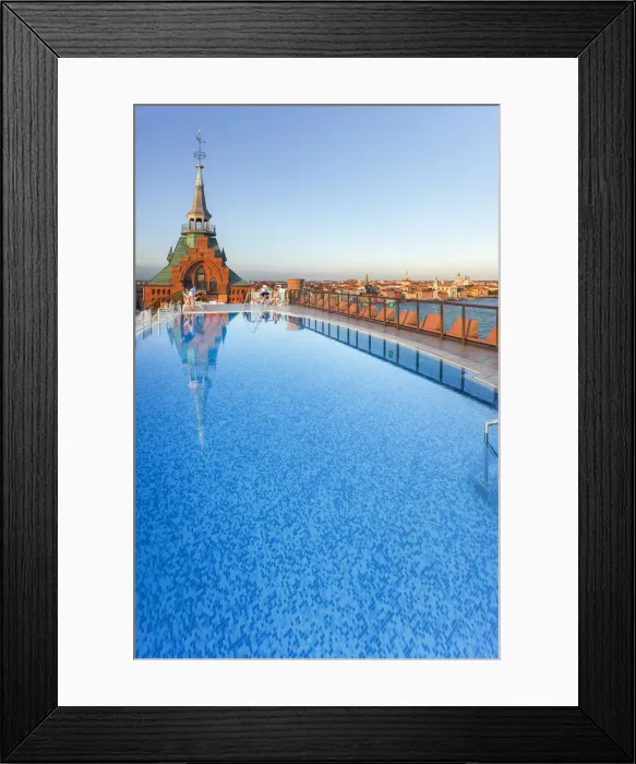 Framed Print : Pool on the Roof of the Hilton Molino Stucky Venice, Giudecca, Venice, Veneto, Italy Framed Print : Pool on the Roof of the Hilton Molino Stucky Venice, Giudecca, Venice, Veneto, Italy