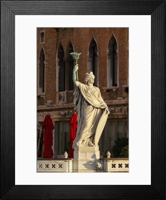 Framed Print : Torchbearer on the terrace the Bauer Palazzo, Venice, Veneto, Italy Framed Print : Torchbearer on the terrace the Bauer Palazzo, Venice, Veneto, Italy