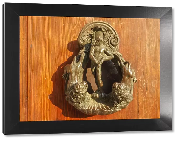 Sumptuous doorknocker at a Palace Door, Venice, Veneto, Italy