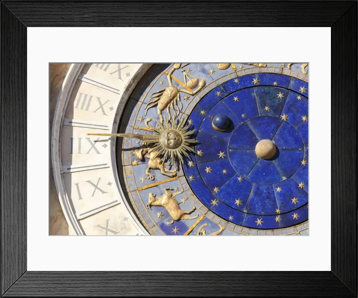 Framed Print : Detail of the Clock Face on the Torre Dell Orologico in the Piazza San Marco, Venice Framed Print : Detail of the Clock Face on the Torre Dell Orologico in the Piazza San Marco, Venice
