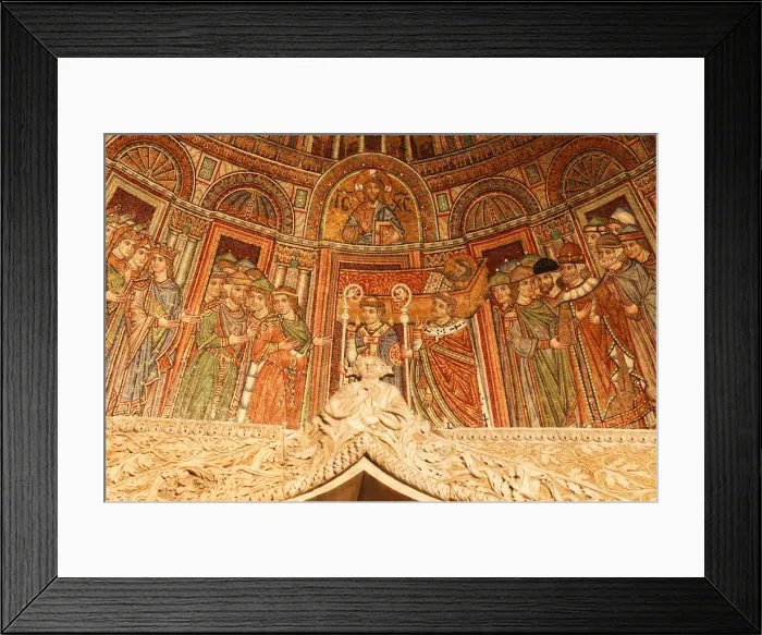 Framed Print : Mosaic of the Porta Sant Alipio - Transfer of the Relics of St. Mark into the Basilica Framed Print : Mosaic of the Porta Sant Alipio - Transfer of the Relics of St. Mark into the Basilica