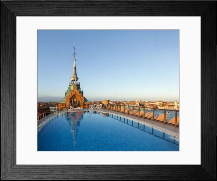 Framed Print : Pool on the Roof of the Hilton Molino Stucky Venice, Giudecca, Venice, Veneto, Italy Framed Print : Pool on the Roof of the Hilton Molino Stucky Venice, Giudecca, Venice, Veneto, Italy