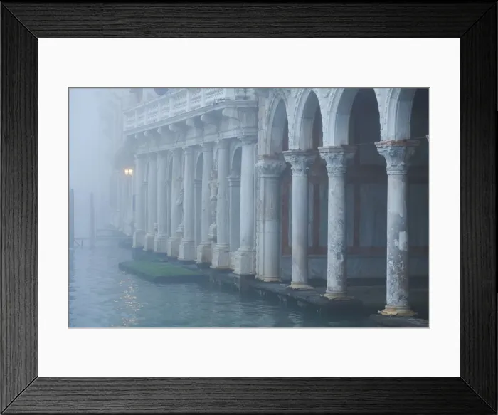 Framed Print : Caa'da'Oro and Palazzo Giusti in Morning Fog, Venice, Veneto, Italy