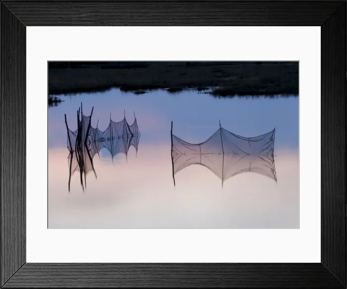 Framed Print : Fishing nets in the eastern lagoon of venice, Venice, Veneto, Italy Framed Print : Fishing nets in the eastern lagoon of venice, Venice, Veneto, Italy