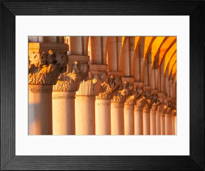 Framed Print : Sun Rays at Sunrise through the Arches of Palazzo Ducale (Doges Palace) St Mark Framed Print : Sun Rays at Sunrise through the Arches of Palazzo Ducale (Doges Palace) St Mark