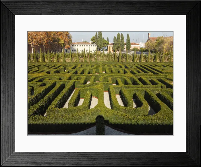 Framed Print : The Borges Labyrinth in San Giorgio Maggiore, Venice, Veneto, Italy Framed Print : The Borges Labyrinth in San Giorgio Maggiore, Venice, Veneto, Italy