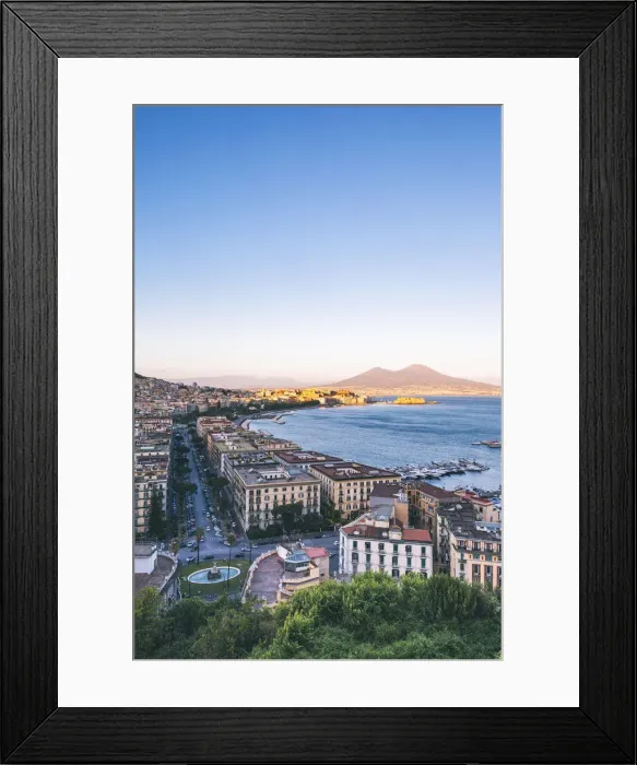 Framed Print : View from Posillipo, Naples, Italy Framed Print : View from Posillipo, Naples, Italy