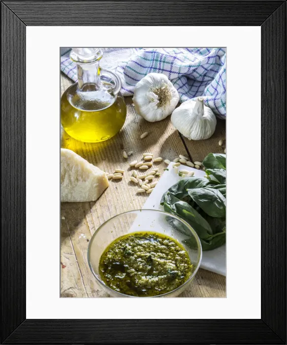 Framed Print : Italy. Liguria. Genova district. Genova, Genoa. Pesto alla Genovese Framed Print : Italy. Liguria. Genova district. Genova, Genoa. Pesto alla Genovese