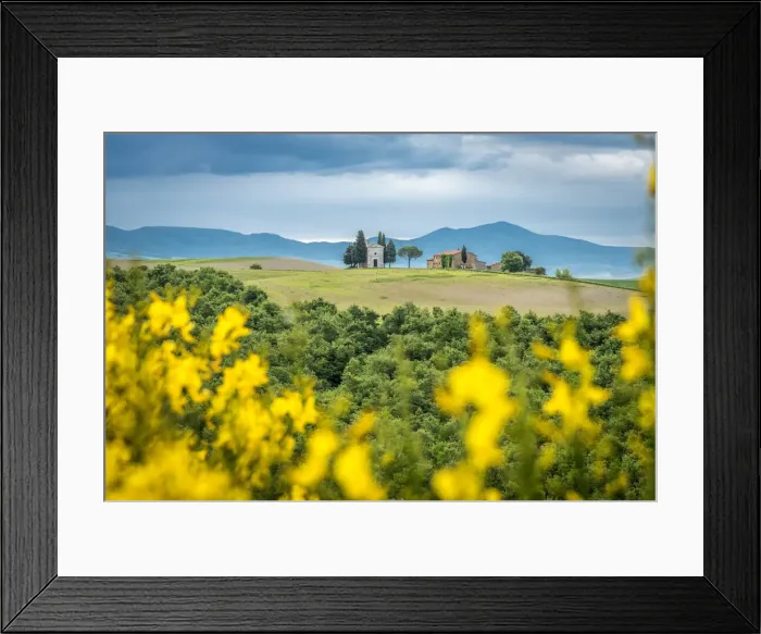Framed Print : europe, Italy, Tuscany. The Chapel of the Madonna di Vitaleta near to San Quirico Framed Print : europe, Italy, Tuscany. The Chapel of the Madonna di Vitaleta near to San Quirico