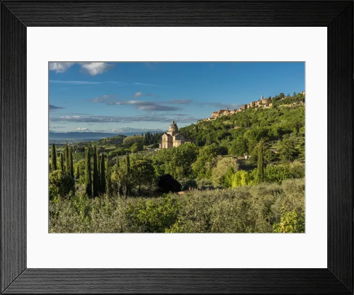 Framed Print : europe, Italy, Tuscany. a view of Montepulciano Framed Print : europe, Italy, Tuscany. a view of Montepulciano