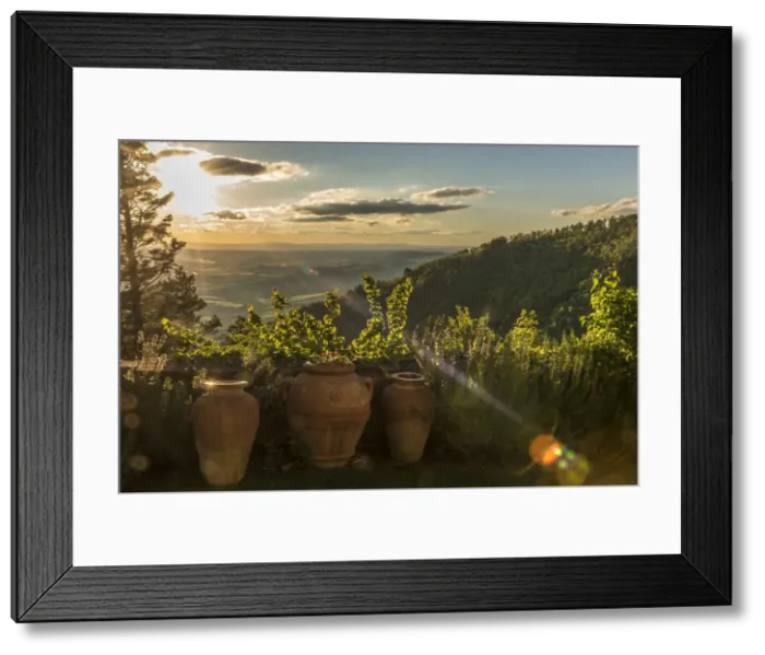 Framed Print : europe, Italy, Tuscany. ancient terracotta amphorae at sunset Framed Print : europe, Italy, Tuscany. ancient terracotta amphorae at sunset