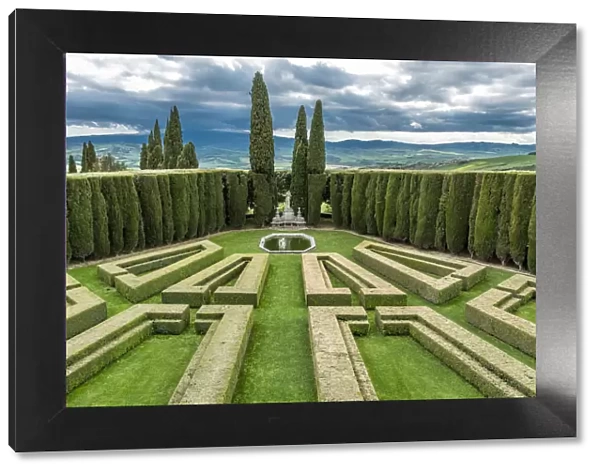 europe, Italy, Tuscany. The gardens of la Foce near to Chianciano Terme