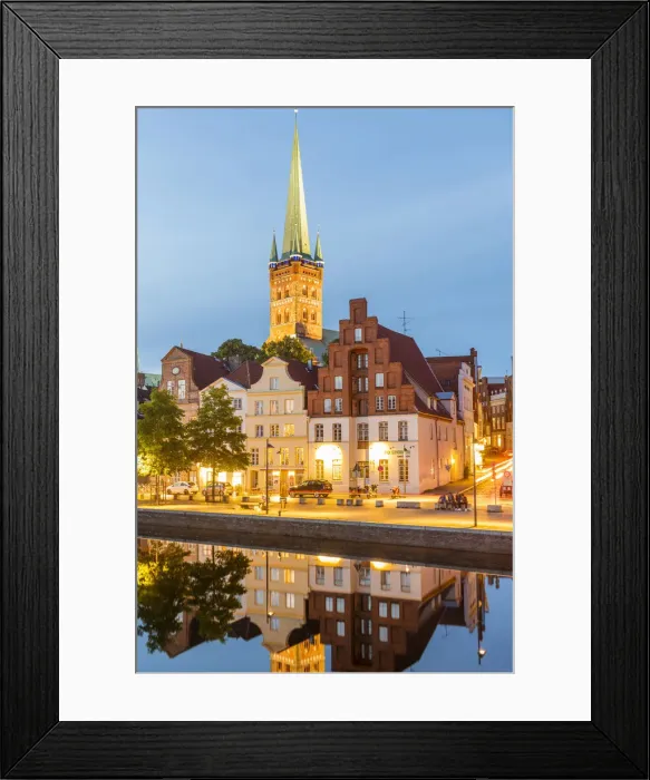Framed Print : Lübeck, Baltic coast, Schleswig-Holstein, Germany. St. Peters church Framed Print : Lübeck, Baltic coast, Schleswig-Holstein, Germany. St. Peters church