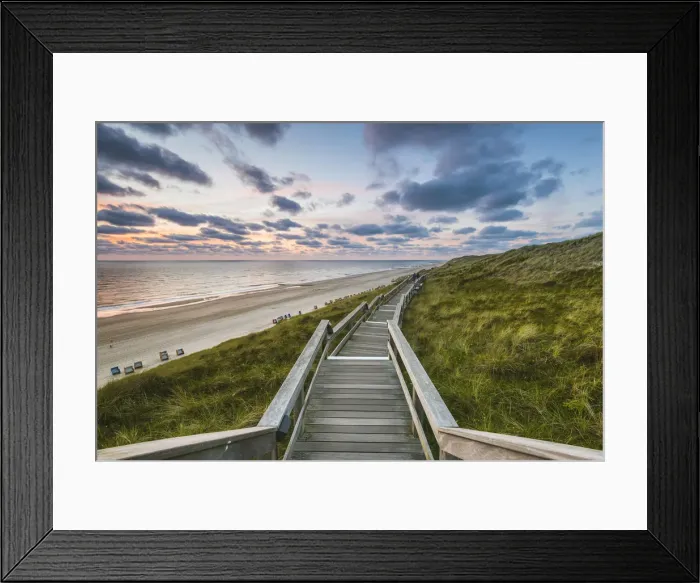 Framed Print : Wenningstedt-Braderup, Sylt island, North Frisia, Schleswig-Holstein, Germany