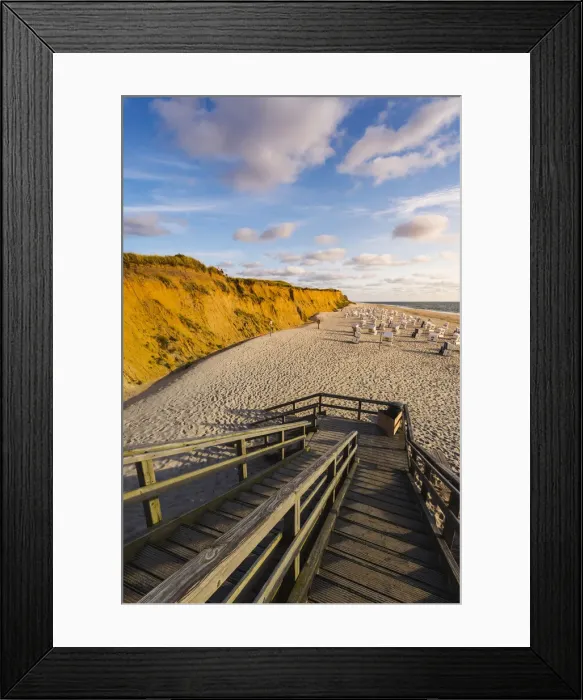 Framed Print : Kampen, Sylt island, North Frisia, Schleswig-Holstein, Germany. Rotes Kliff (red cliff)