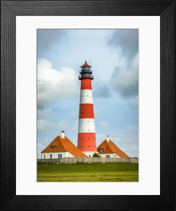 Framed Print : Westerhever lighthouse, Eiderstedt, North Frisia, Schleswig-Holstein, Germany Framed Print : Westerhever lighthouse, Eiderstedt, North Frisia, Schleswig-Holstein, Germany