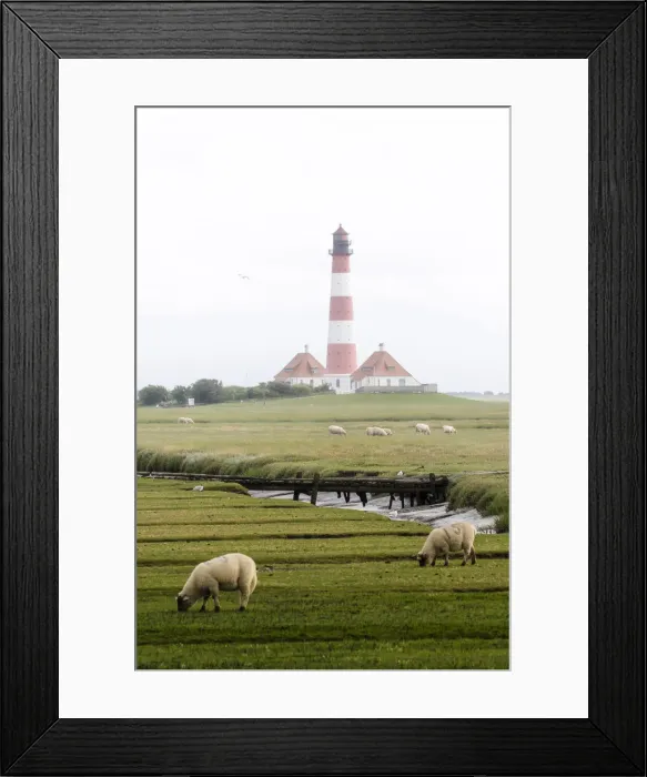 Framed Print : Westerhever lighthouse, Eiderstedt, North Frisia, Schleswig-Holstein, Germany Framed Print : Westerhever lighthouse, Eiderstedt, North Frisia, Schleswig-Holstein, Germany
