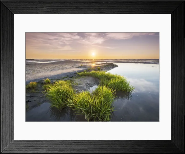 Framed Print : Wadden Sea with low tide, Duhnen, Cuxhaven, Lower Saxony, Germany Framed Print : Wadden Sea with low tide, Duhnen, Cuxhaven, Lower Saxony, Germany