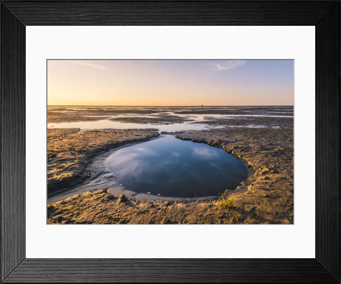 Framed Print : Wadden Sea with low tide, Duhnen, Cuxhaven, Lower Saxony, Germany Framed Print : Wadden Sea with low tide, Duhnen, Cuxhaven, Lower Saxony, Germany