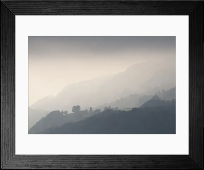 Framed Print : Foggy landscape near Immenstadt, Allgaeu, Bavaria, Germany Framed Print : Foggy landscape near Immenstadt, Allgaeu, Bavaria, Germany