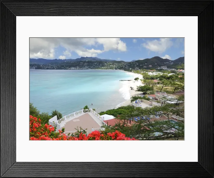 Framed Print : Grand Anse Beach, Saint George, Grenada, Caribbean Framed Print : Grand Anse Beach, Saint George, Grenada, Caribbean