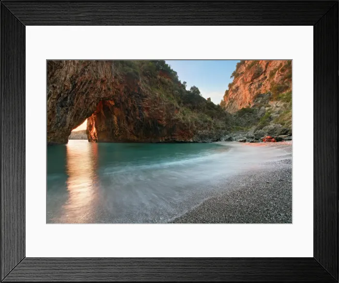 Framed Print : Italy, Calabria, Cedri Coast, Sunset at the beach of Arcomagno Framed Print : Italy, Calabria, Cedri Coast, Sunset at the beach of Arcomagno