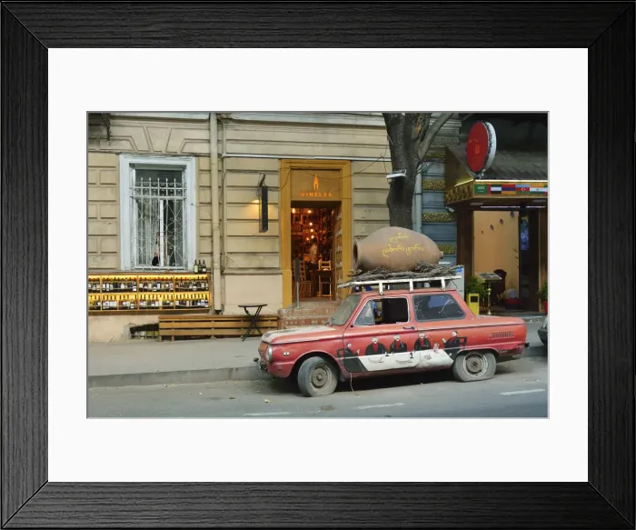 Framed Print : Street scene in Sololaki district. Tbilisi, Georgia. Caucasus Framed Print : Street scene in Sololaki district. Tbilisi, Georgia. Caucasus