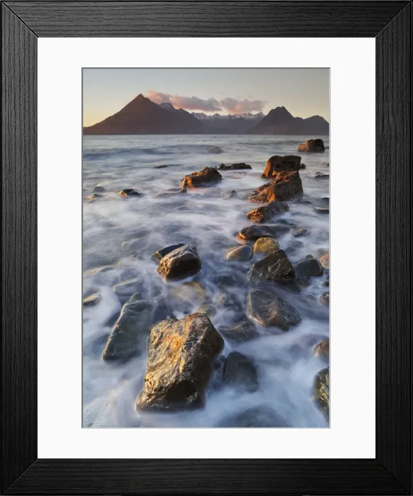 Framed Print : United Kingdom, UK, Scotland, Inner Hebrides, The last light hits the Cuillin Hills Framed Print : United Kingdom, UK, Scotland, Inner Hebrides, The last light hits the Cuillin Hills