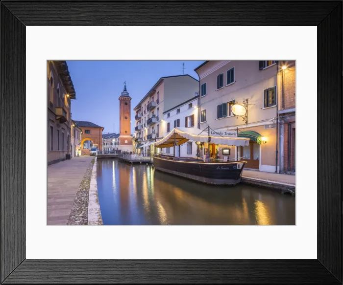 Framed Print : Italy, Emilia Romagna, Comacchio, Torre dell Orologio Framed Print : Italy, Emilia Romagna, Comacchio, Torre dell Orologio