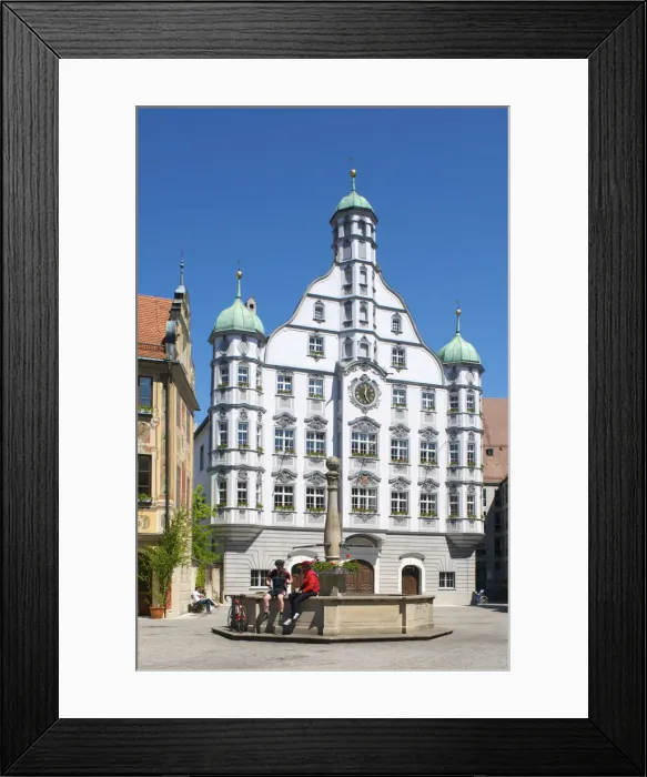 Framed Print : Townhall in Memmingen, Allgaeu, Bavaria, Germany Framed Print : Townhall in Memmingen, Allgaeu, Bavaria, Germany