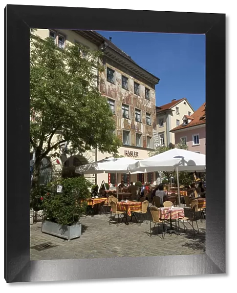 Street Cafe in Constance, Lake Constance, Baden-Wuerttemberg, Germany