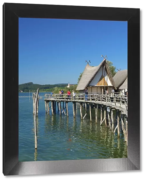 Stilt houses in Unteruhldingen, Lake Constance, Baden-Wuerttemberg, Germany