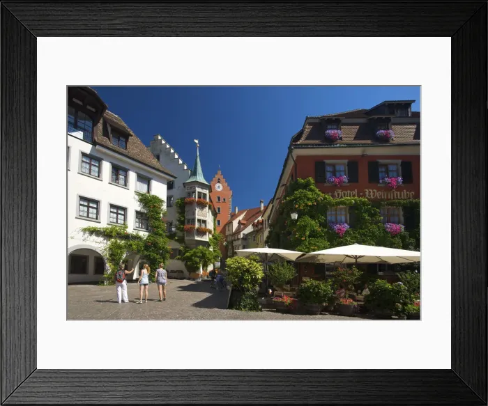 Framed Print : City Gate in Meersburg, Lake Constance, Baden-Wuerttemberg, Germany