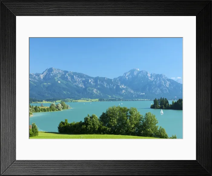 Framed Print : Lake Forggensee, Allgaeu, Bavaria, Germany