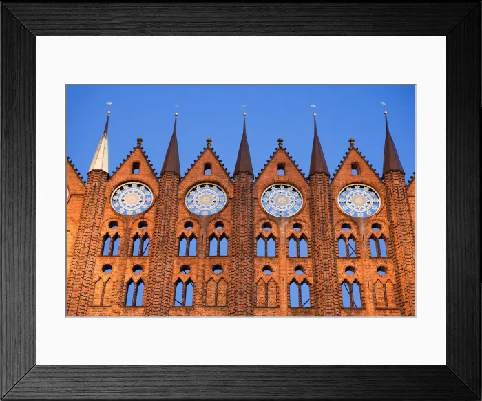 Framed Print : Town hall, Rostock, Mecklenburg-Western Pomerania, Germany Framed Print : Town hall, Rostock, Mecklenburg-Western Pomerania, Germany
