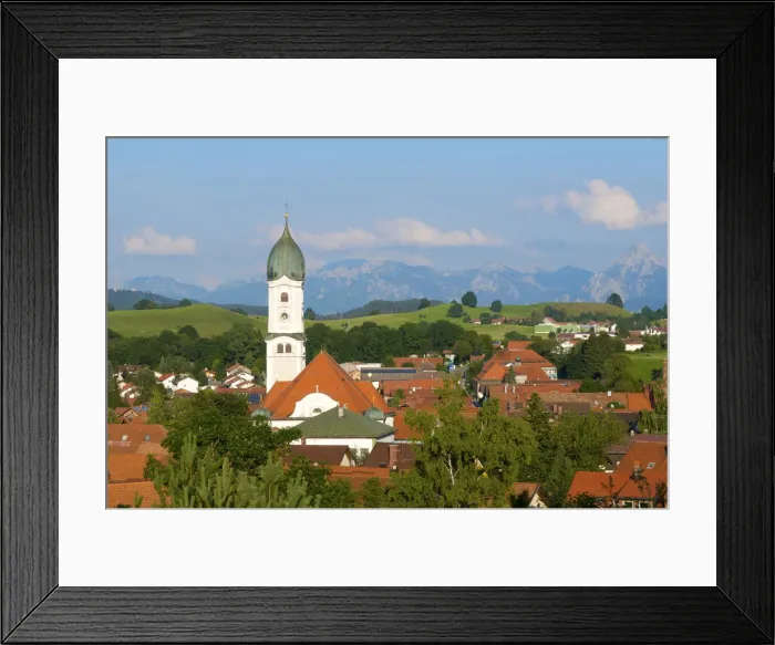 Framed Print : City view of Nesselwang, Allgaeu, Bavaria, Germany Framed Print : City view of Nesselwang, Allgaeu, Bavaria, Germany