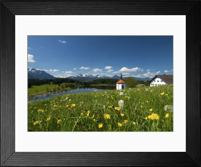 Framed Print : Lake Hegratsrieder See, Allgaeu, Bavaria, Germany Framed Print : Lake Hegratsrieder See, Allgaeu, Bavaria, Germany