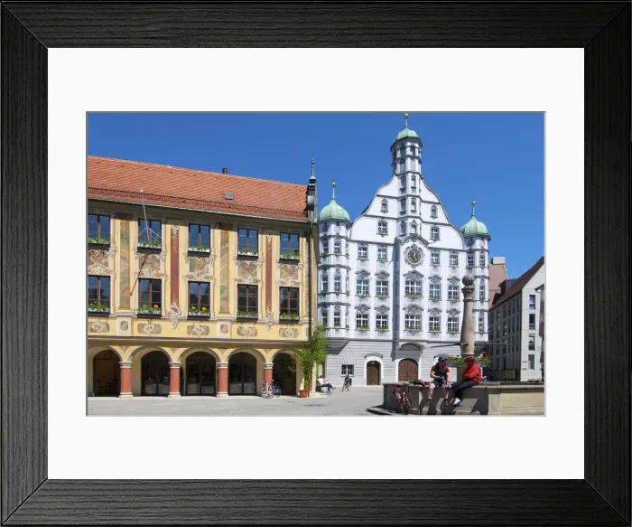 Framed Print : Town Hall and Steuerhaus, Memmingen, Allgaeu, Bavaria, Germany Framed Print : Town Hall and Steuerhaus, Memmingen, Allgaeu, Bavaria, Germany