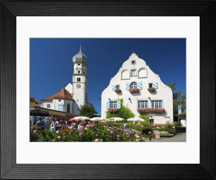 Framed Print : Castle and Steeple in Wasserburg, Lake Constance, Bavaria, Germany Framed Print : Castle and Steeple in Wasserburg, Lake Constance, Bavaria, Germany