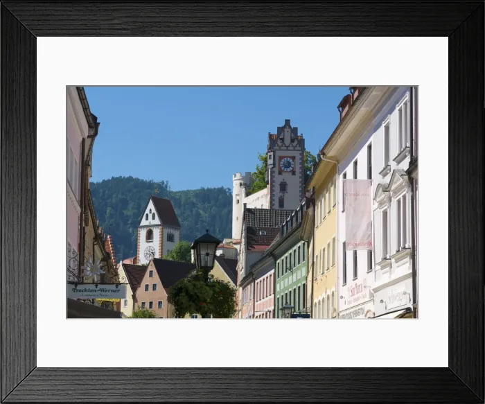 Framed Print : Facades in Fuessen, Allgaeu, Bavaria, Germany Framed Print : Facades in Fuessen, Allgaeu, Bavaria, Germany