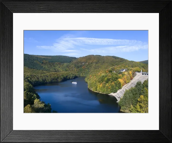 Framed Print : Rurtalsperre, Eifel, North Rhine-Westphalia, Germany Framed Print : Rurtalsperre, Eifel, North Rhine-Westphalia, Germany