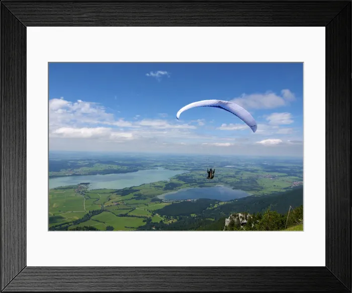 Framed Print : Paraglider at Tegelberg, Allgaeu, Bavaria, Germany Framed Print : Paraglider at Tegelberg, Allgaeu, Bavaria, Germany