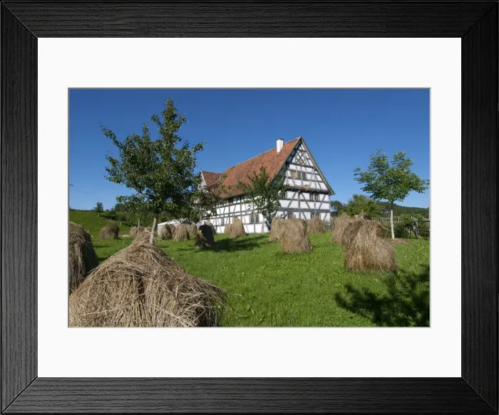 Framed Print : Half-timbered house in the Open Air Museum Illerbeuern, Allgaeu, Bavaria, Germany Framed Print : Half-timbered house in the Open Air Museum Illerbeuern, Allgaeu, Bavaria, Germany