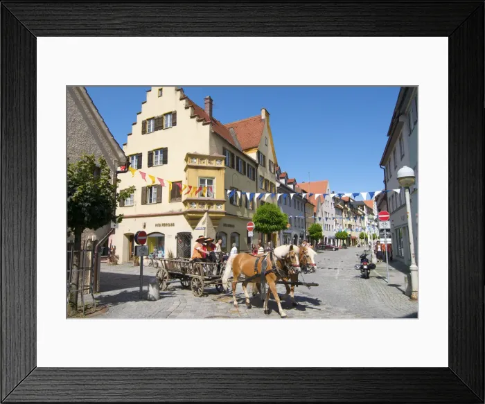 Framed Print : Historic horse-drawn carriage h in Kaufbeuren, Allgaeu, Bavaria, Germany Framed Print : Historic horse-drawn carriage h in Kaufbeuren, Allgaeu, Bavaria, Germany
