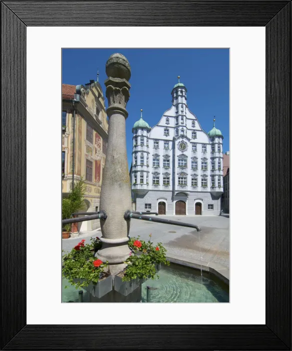 Framed Print : Town Hall, Memmingen, Allgaeu, Bavaria, Germany Framed Print : Town Hall, Memmingen, Allgaeu, Bavaria, Germany