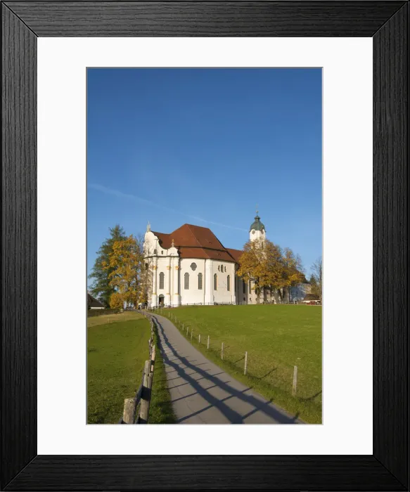 Framed Print : Church Wieskirche near Steingaden, Allgaeu, Bavaria, Germany Framed Print : Church Wieskirche near Steingaden, Allgaeu, Bavaria, Germany
