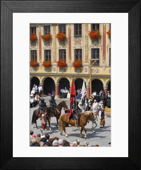 Framed Print : Traditional Wallenstein Procession in Memmingen, Allgaeu, Bavaria, Germany